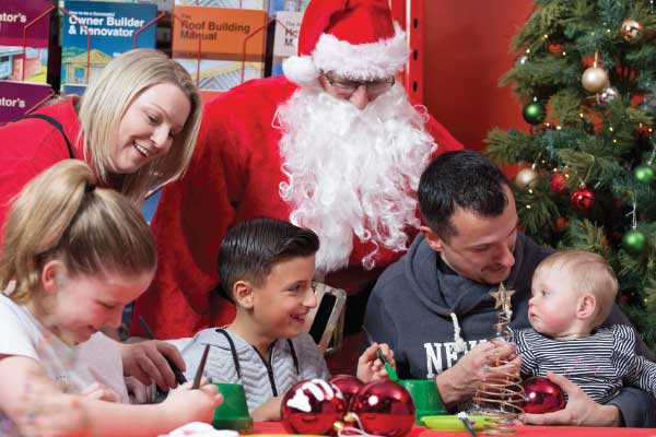 Family with Santa