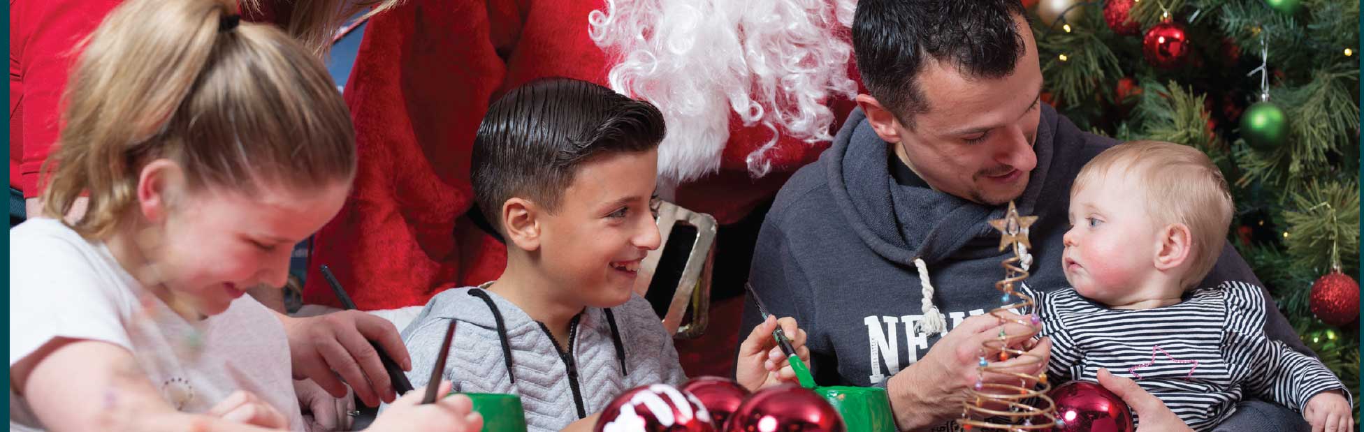 Family with Santa