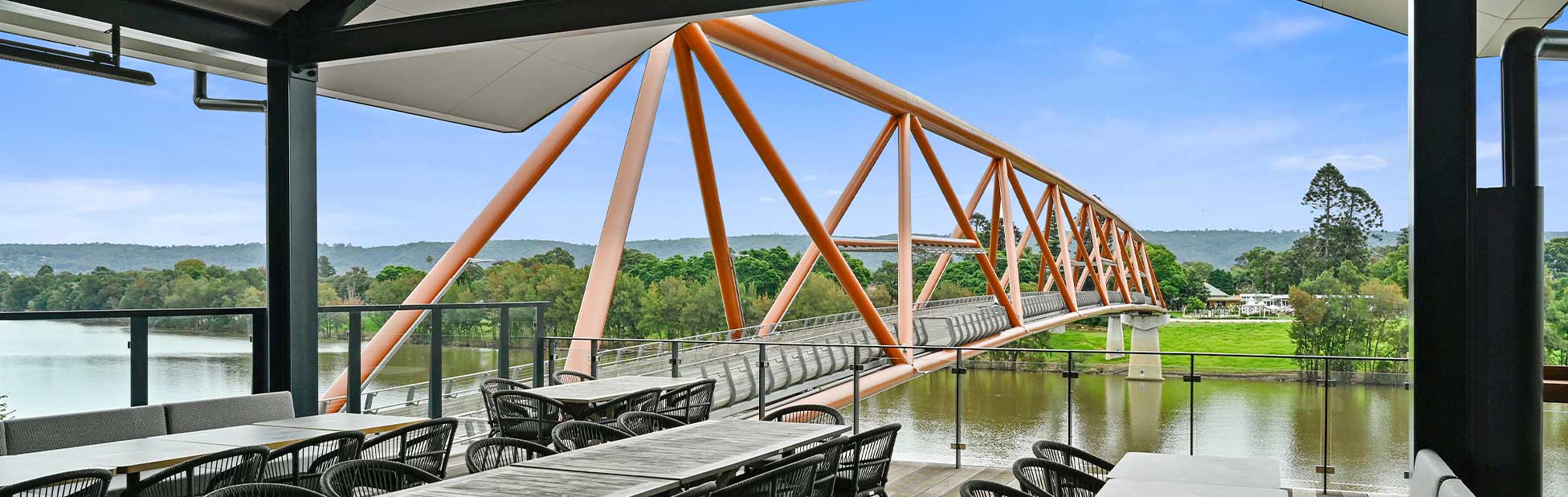 View of river at Log Cabin